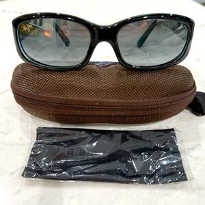 Stylish Black Sunglasses with Brown Case